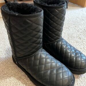 UGG Black Quilted Winter Boots